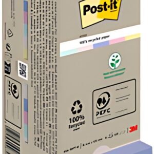 Post-it Bloc-note adhésif Recycling notes, 76x76 mm, assorti