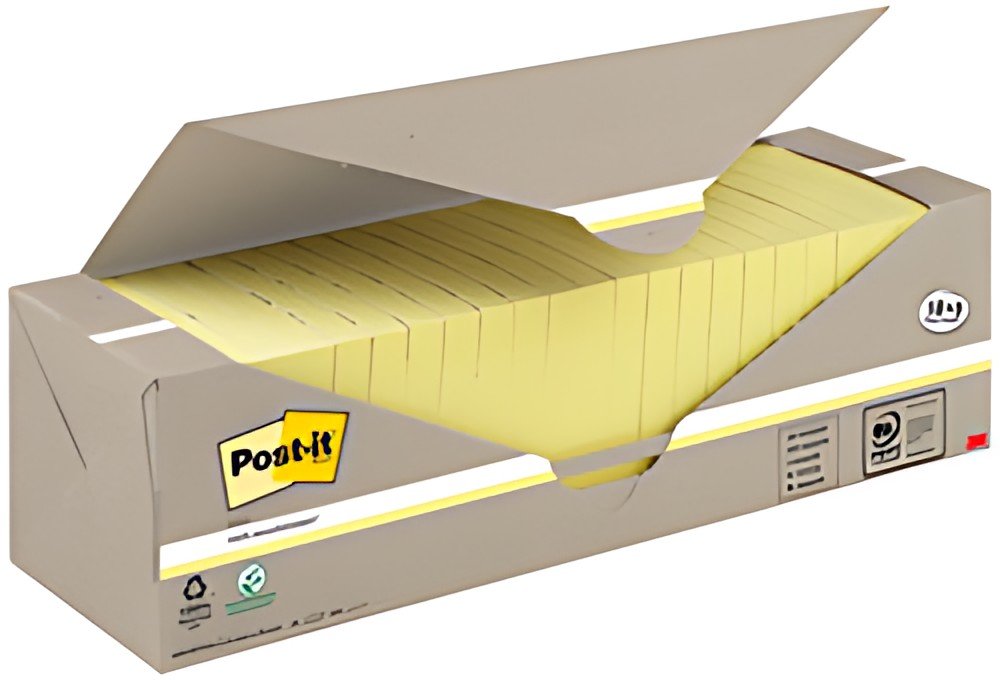 Post-it Bloc-note adhésif Recycling notes, 76 x 76 mm, jaune