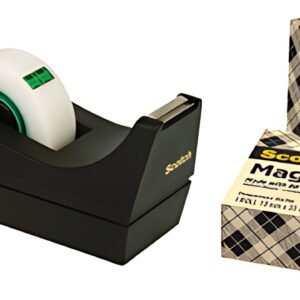 Scotch Dévidoir de ruban adhésif C38, 3 rouleaux incl., noir