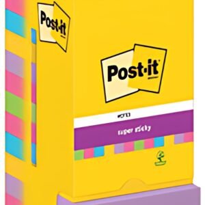 Post-it Bloc-note super sticky notes, 76 x 76 mm, Neon