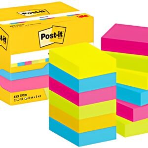Post-it Bloc-note adhésif, 51 x 38 mm, Energetic Collection