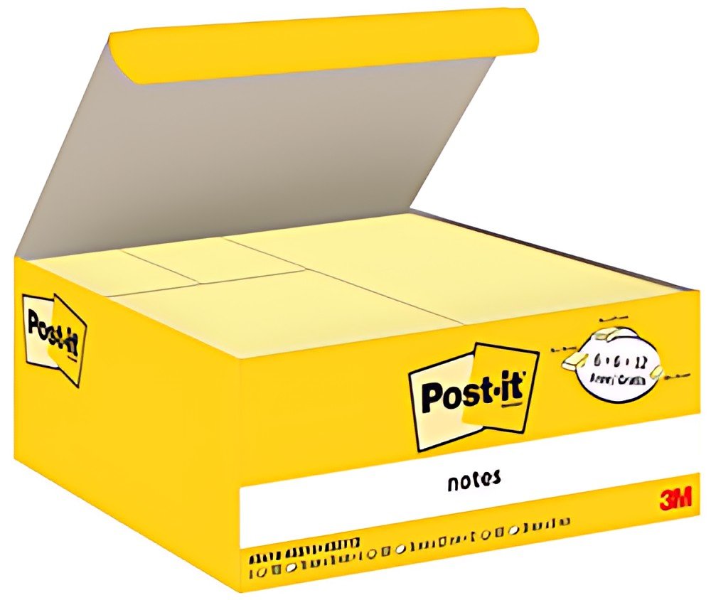 Post-it Bloc-note adhésif, tailles assorties, promo, jaune