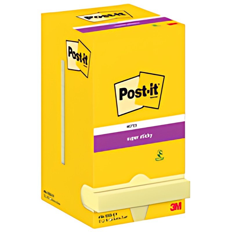 Post-it Bloc-note super sticky notes, 47,6 x 47,6 mm, jaune