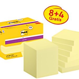 Post-it Bloc-note super sticky notes, 76 x 76 mm, 8+4