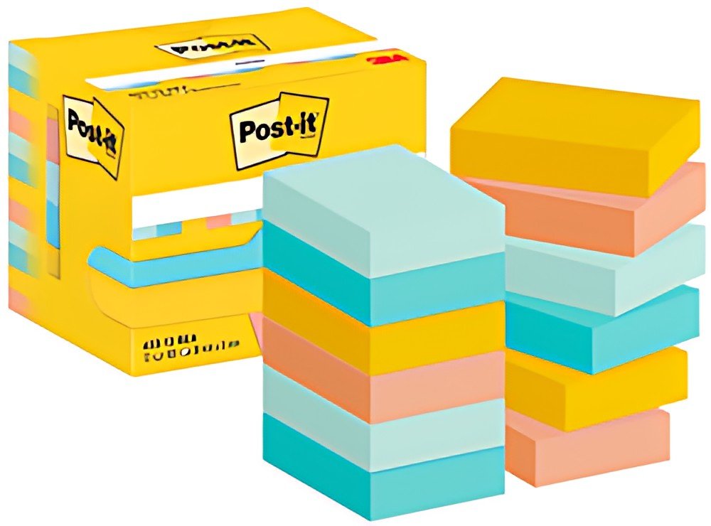 Post-it Bloc-note adhésif, 51 x 38 mm, Beachside Collection