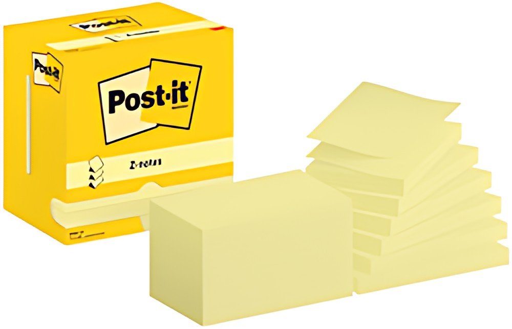 Post-it Bloc-note adhésif Z-Notes, 127 x 76 mm, jaune