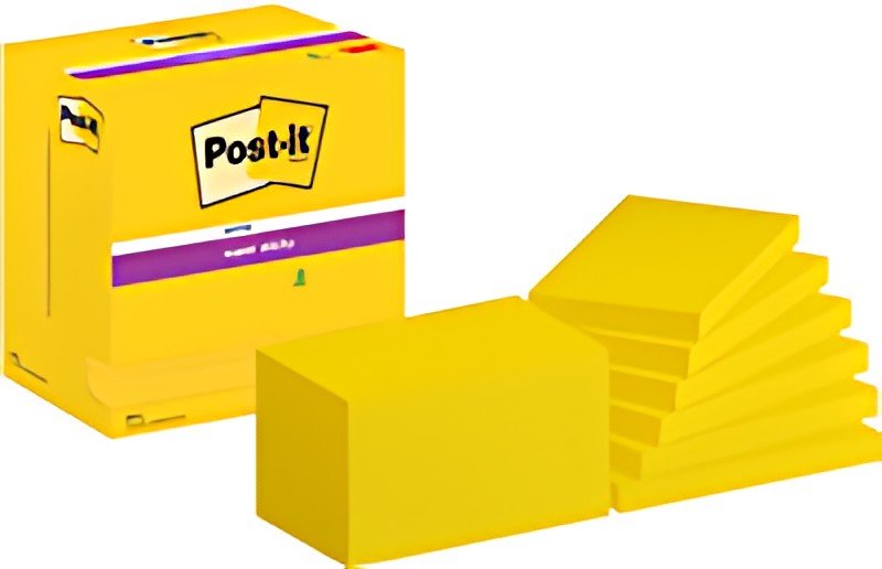Post-it Bloc-note super sticky notes, 127x76 mm, ultra jaune