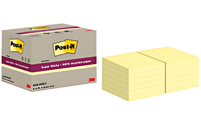 Post-it Bloc-notes super sticky Recycling notes, jaune