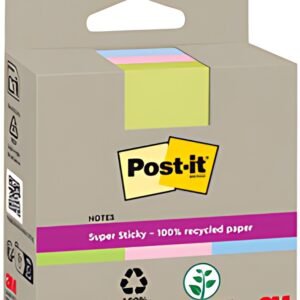 Post-it Bloc-note super sticky Recycling notes, coloré