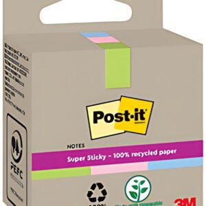 Post-it Bloc-note super sticky Recycling notes, coloré