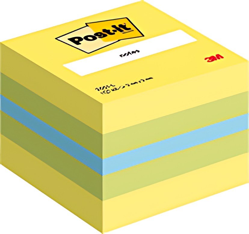 Post-it Bloc-note cube notes mini, 51 x 51 mm, multicolore