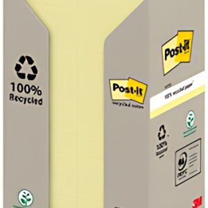 Post-it Bloc-note adhésif Recycling notes, 51 x 38 mm, jaune