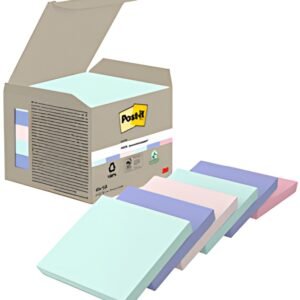 Post-it Bloc-note adhésif Recycling notes, 76x76 mm, assorti