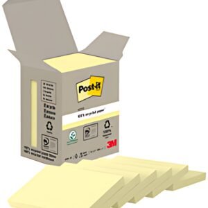 Post-it Bloc-note adhésif Recycling notes, 51 x 38 mm, jaune