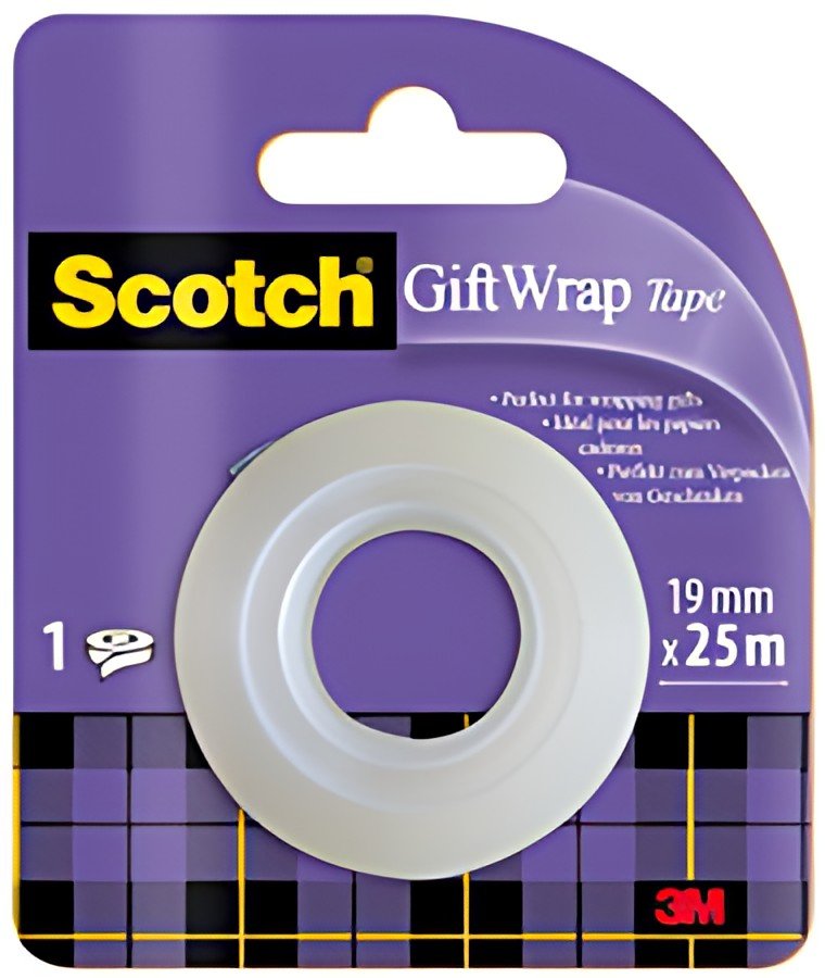 Scotch Ruban adhésif pour cadeau "GiftWrap Tape", 19mm x 25m