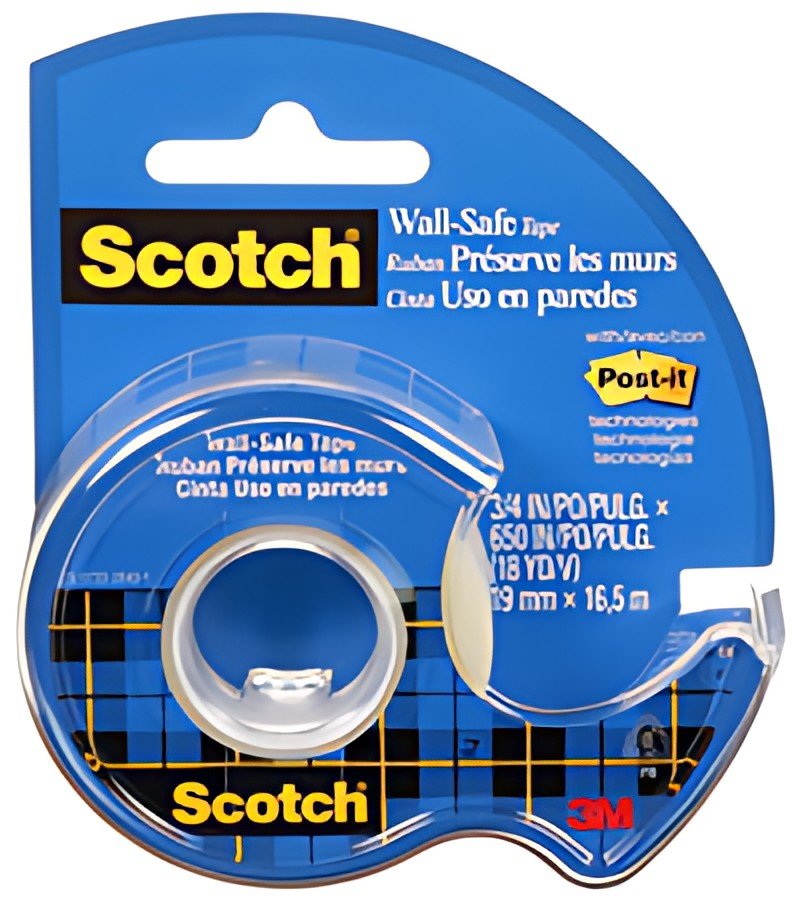Scotch Ruban adhésif "Wall-Safe", sur dévidoir,19mm x 16,5 m