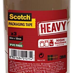 3M Scotch Ruban adhésif d'emballage HEAVY, 50 mm x 66 m