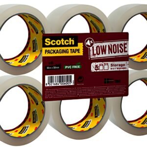 3M Scotch Ruban adhésif d'emballage LOW NOISE, 50 mm x 66 m