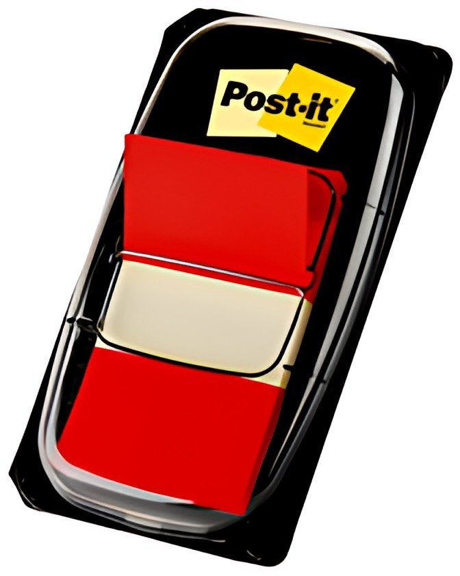 Post-it Marque-page adhésif Index, 25,4 x 43,2 mm, rouge