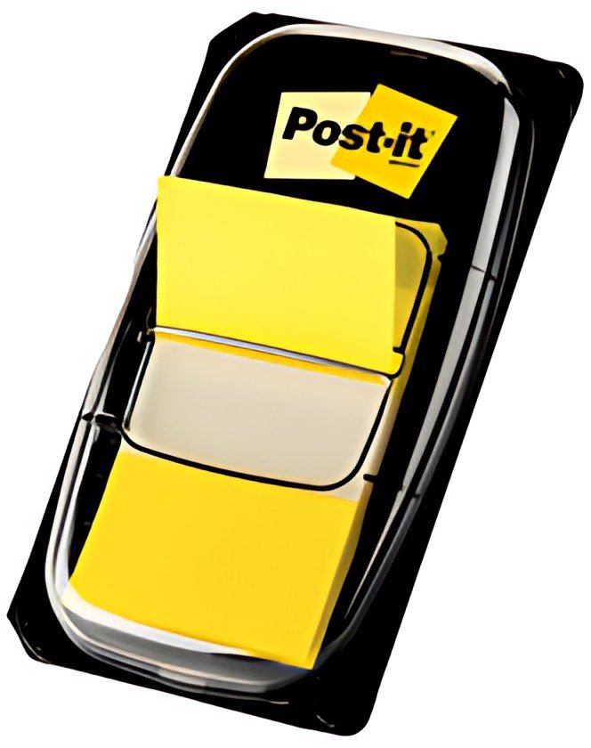Post-it Marque-page adhésif Index, 25,4 x 43,2 mm, jaune