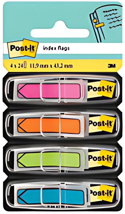 Post-it Marque-page Index Flèche, 11,9 x 43,2 mm, 4 couleurs