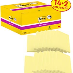 Post-it Bloc-note super sticky notes, 47,6 x 47,6 mm, 21+3