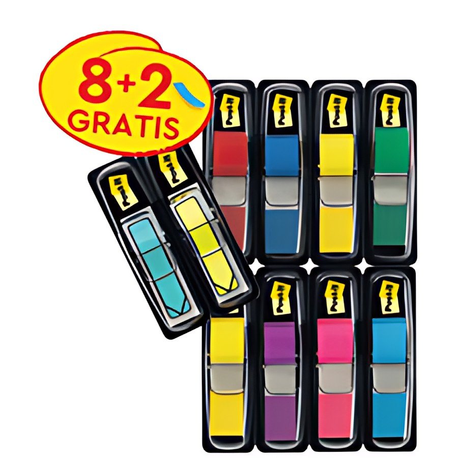 Post-it Marque-page Index mini, 11,9 x 43,2 mm, 8+2 gratuits