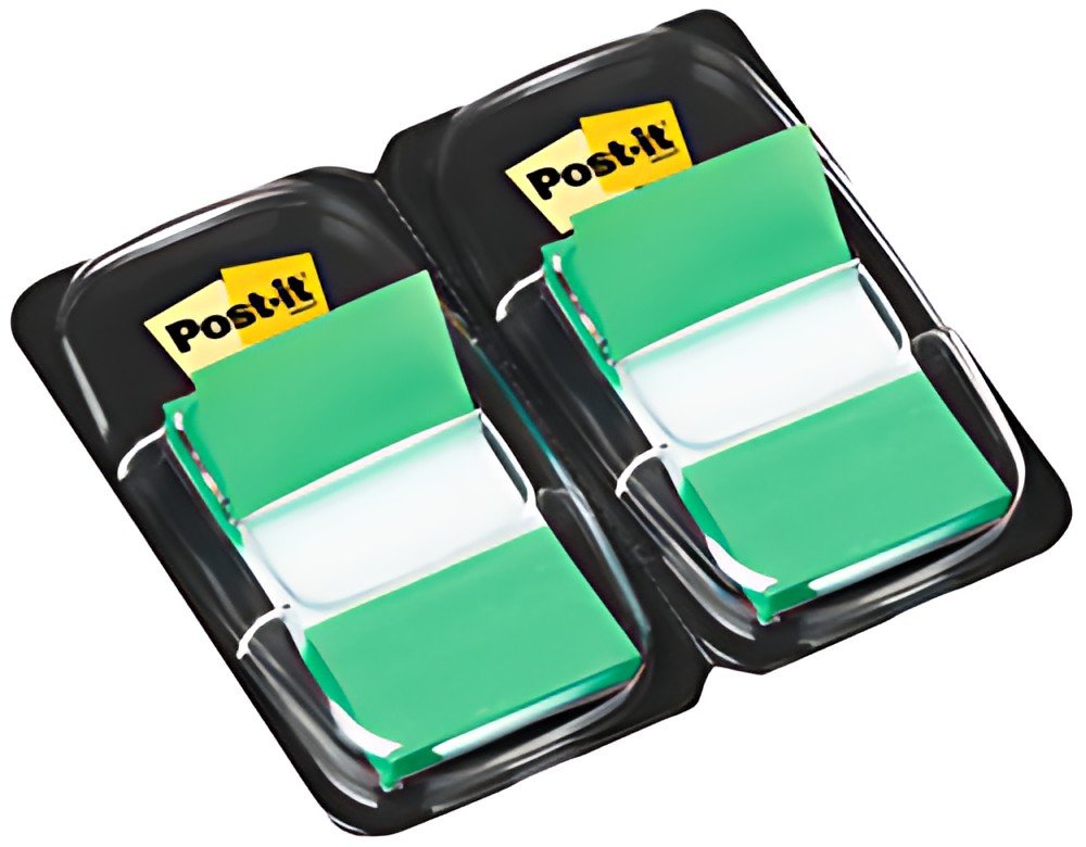 Post-it Marque-page adhésif Index, 25,4 x 43,2 mm, vert