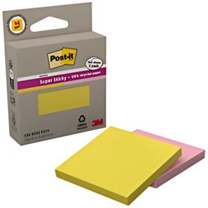 Post-it Bloc-notes Super Sticky Recycling Notes, rose/jaune