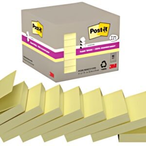 Post-it Bloc-notes super sticky Recycling Z-Notes, jaune