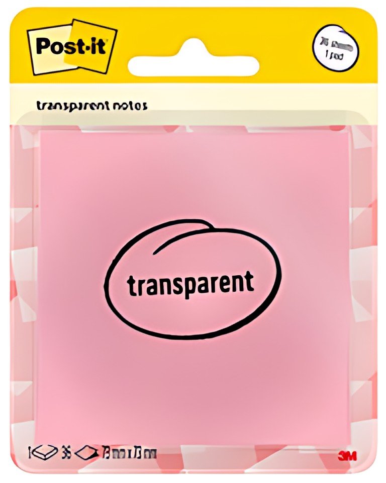 Post-it Bloc-notes transparent notes, bleu pastel