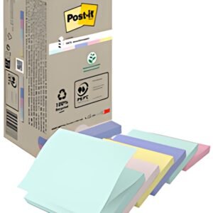 Post-it Bloc-notes Recycling z-notes, 76 x 76 mm, coloré