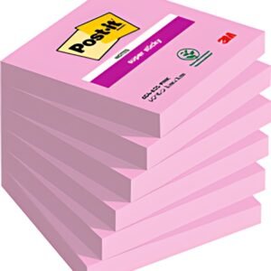 Post-it Haftnotizen super sticky notes, 76 x 76 mm, rosa