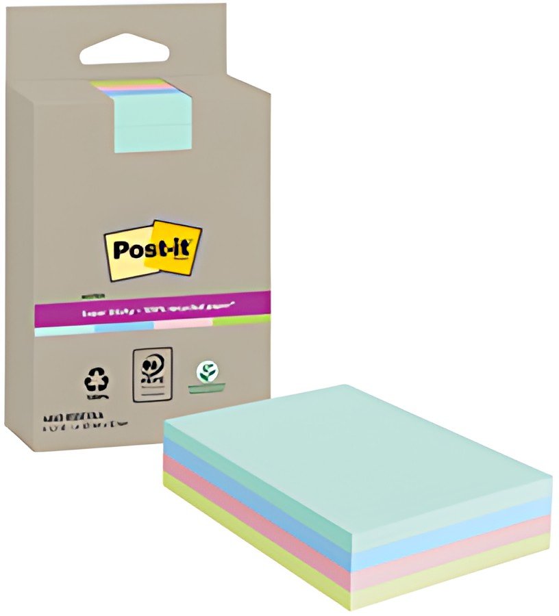 Post-it Bloc-notes super sticky Recycling notes, ligné