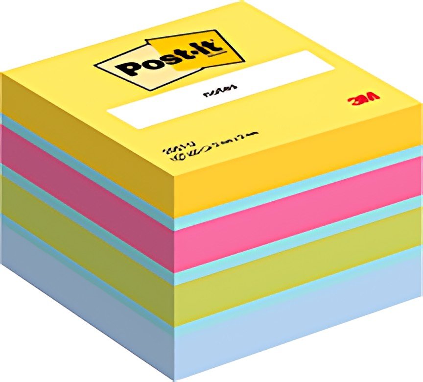 Post-it Bloc-note cube notes mini, 51x51 mm, couleurs ultra