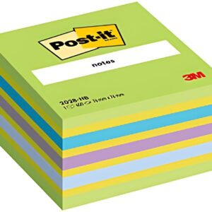 Post-it Bloc-note cube notes, 76 x 76 mm, bleu/vert