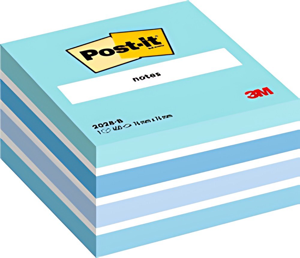Post-it Bloc-note cube notes, 76 x 76 mm, bleu