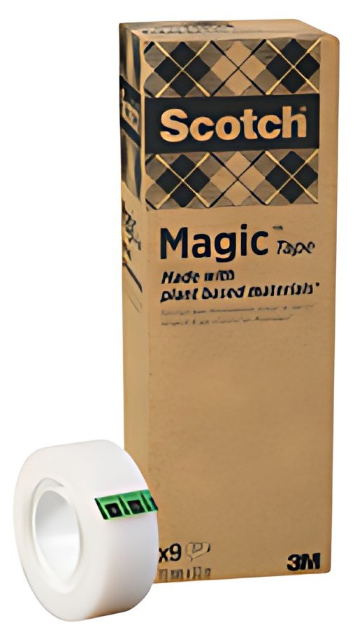 3M Scotch Ruban adhésif Magic 900, 19 mm x 33 m, lot de 9