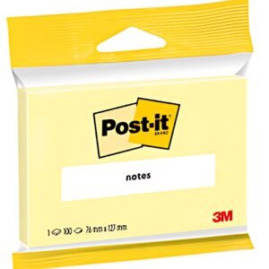 Post-it Bloc-note adhésif, 76 x 127 mm, jaune, blister