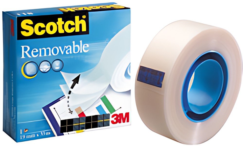 3M Scotch Ruban adhésif Removable 811, 19 mm x 33 m