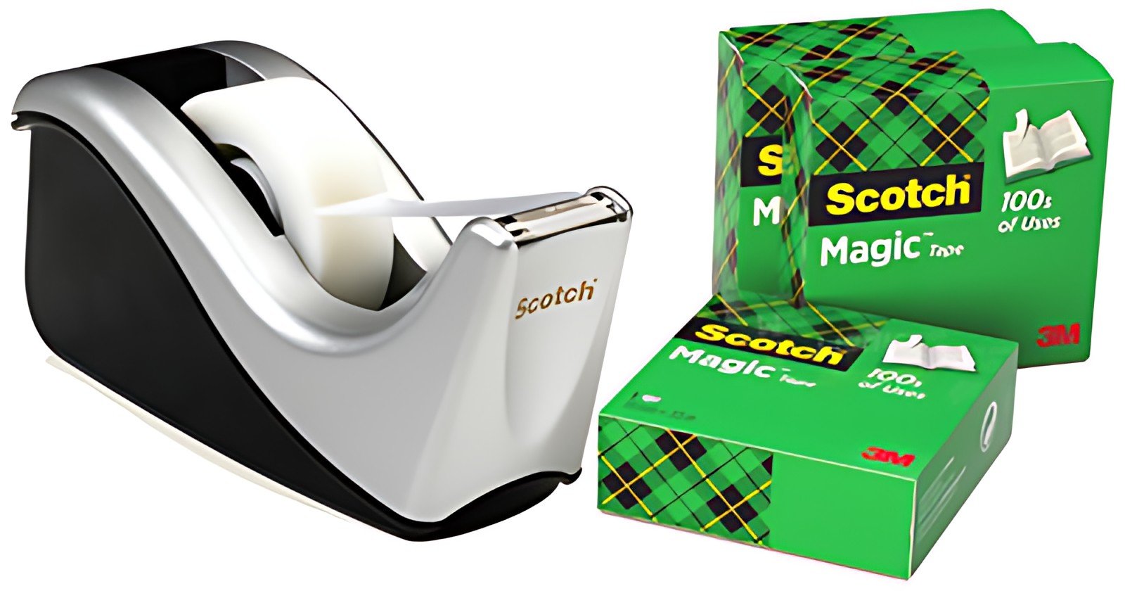 3M Scotch Dévidoir de table C60, garni, promotion, argent