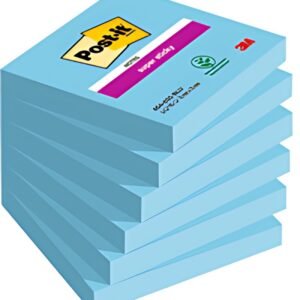Post-it Bloc-note super sticky notes, 76 x 76 mm, bleu