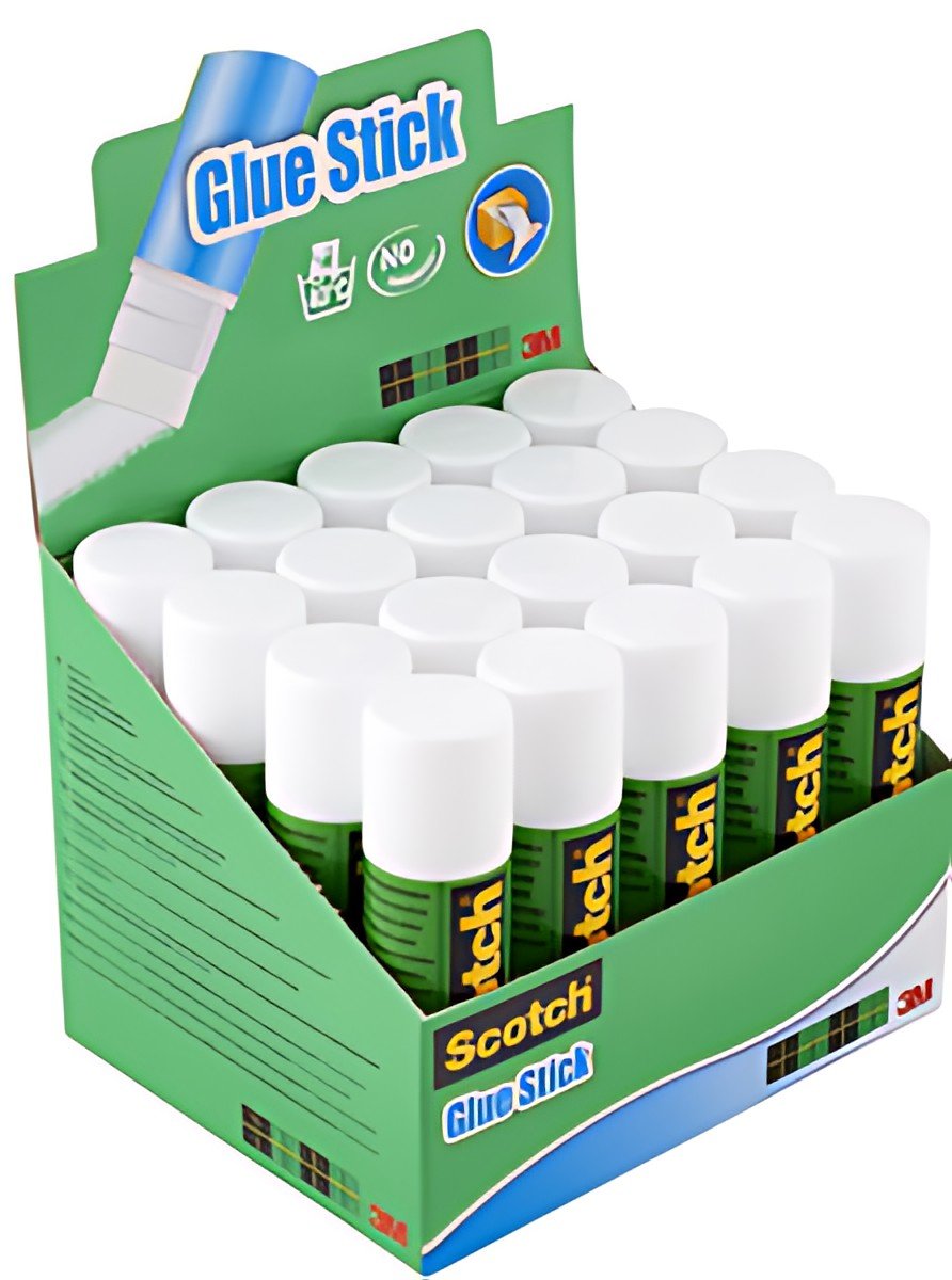 3M Scotch Bâton de colle standard, 21 g, présentoir