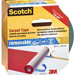 Scotch Ruban adhésif détachable pour tapis, 50 mm x 20 m