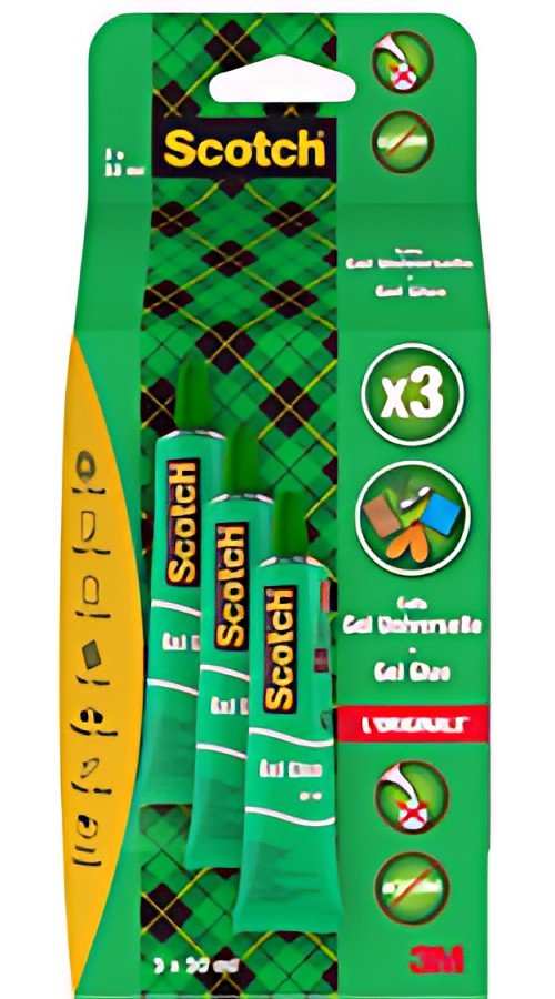 Scotch Colle Gel universelle "L'Originale", 30 ml, lot de 3