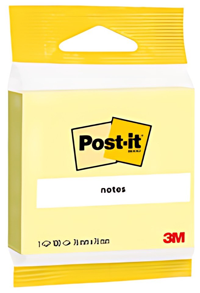 Post-it Bloc-note adhésif, 76 x 76 mm, jaune, blister