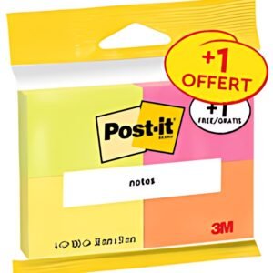 Post-it Bloc-note adhésif notes, 38 x 51 mm, pack de 4