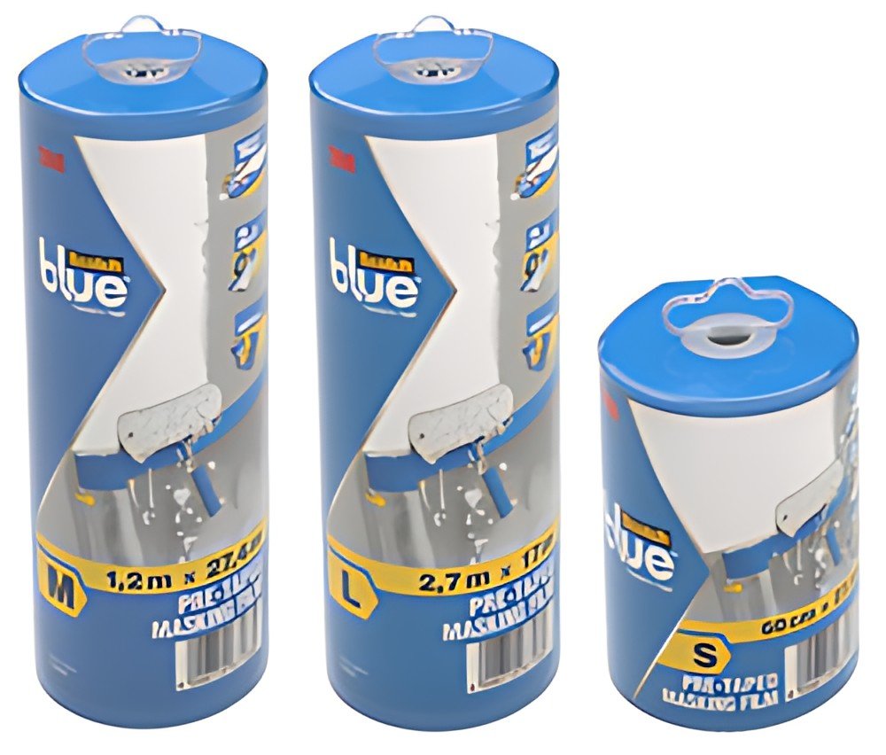 3M ScotchBlue Film de protection avec ruban pour peinture, S