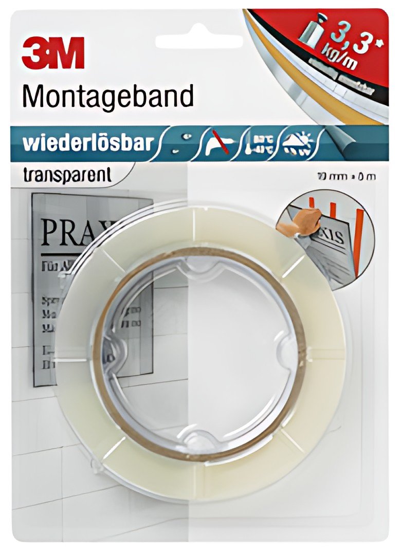3M Scotch Bande de montage "enlevable", 19mm x 5m