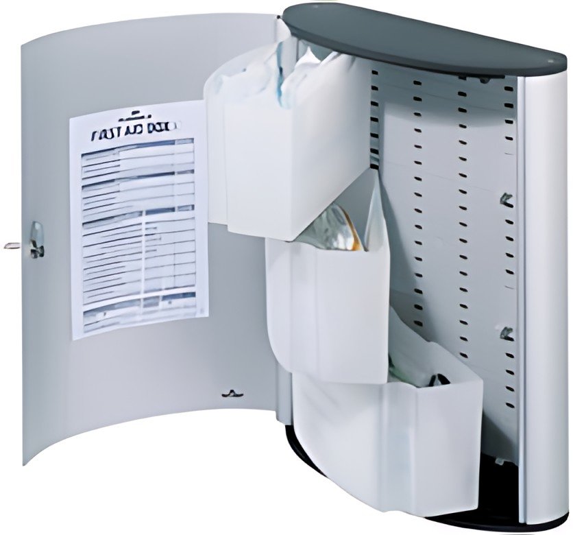 DURABLE FIRST AID SET L, armoire à pharmacie design, argent